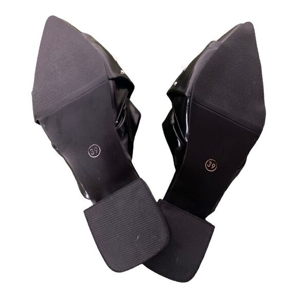 #206 BOUTIQUE Patent  Studded Mules - Picture 2 of 5
